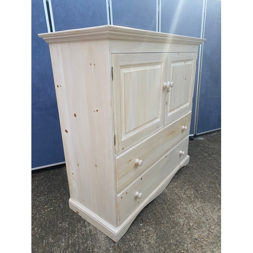 328 - Large pine cabinet with two drawers