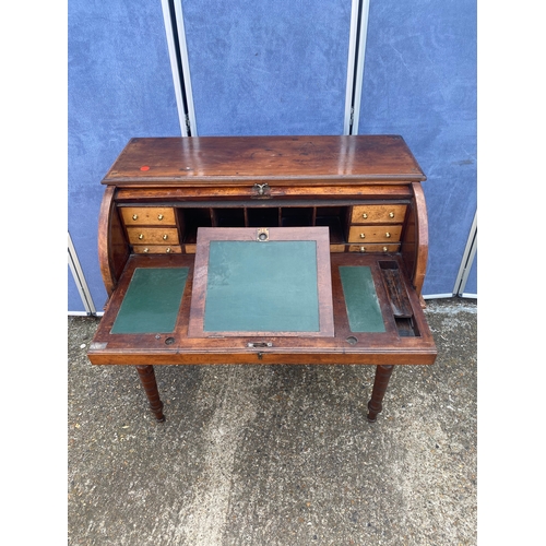 329 - Antique Roll top writing desk