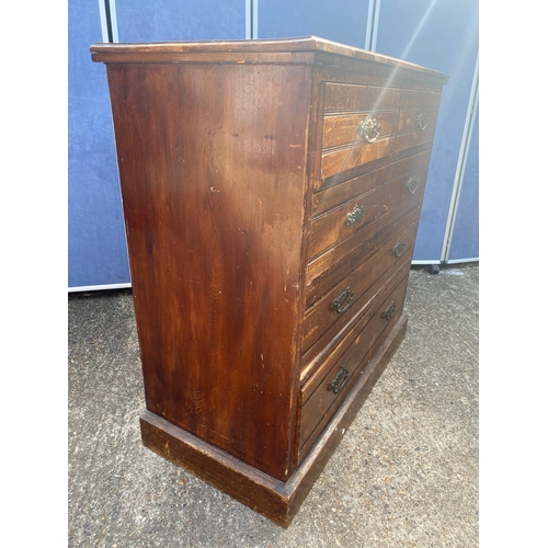 331 - Antique Oak two over three chest of drawers