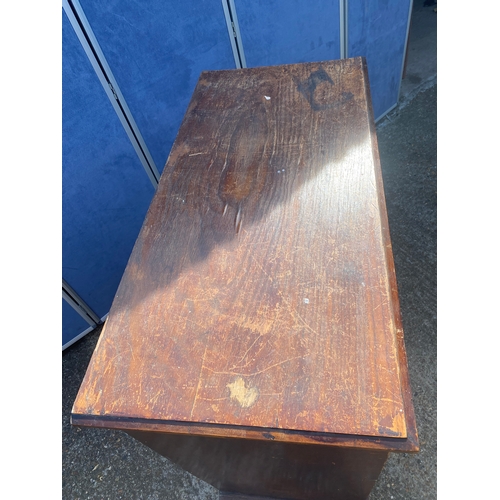 331 - Antique Oak two over three chest of drawers