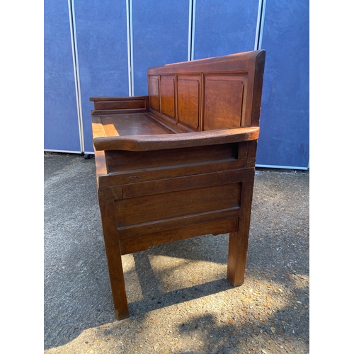 340 - Large Antique oak bench 191cm x 58cm x 91cm