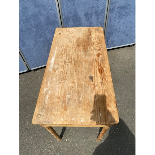 345 - Rustic pine side table.