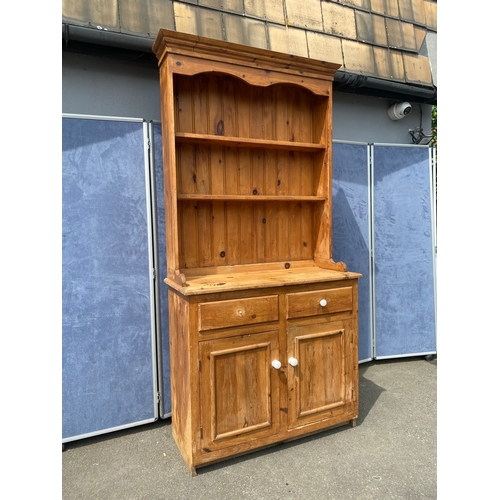 351 - Large Pint welsh dresser unit.