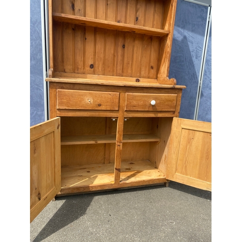 351 - Large Pint welsh dresser unit.