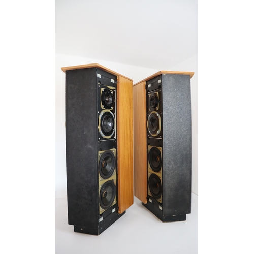 386 - A pair of 'Goodmans' Dimension 8 floor standing loudspeakers 77.5cm x 35.5cm x 31.5cm. (2)