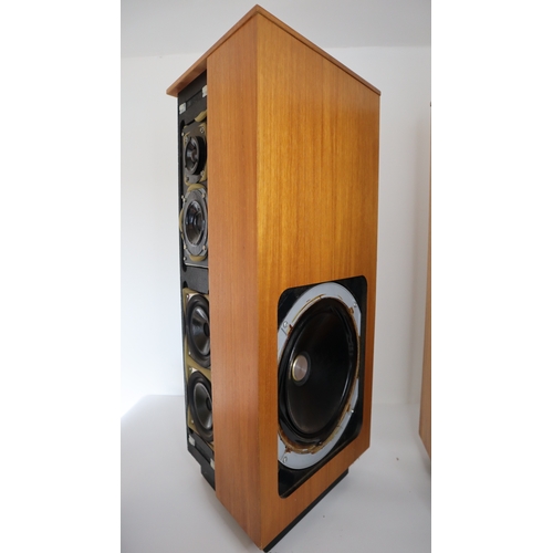 386 - A pair of 'Goodmans' Dimension 8 floor standing loudspeakers 77.5cm x 35.5cm x 31.5cm. (2)