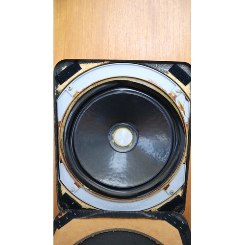 386 - A pair of 'Goodmans' Dimension 8 floor standing loudspeakers 77.5cm x 35.5cm x 31.5cm. (2)