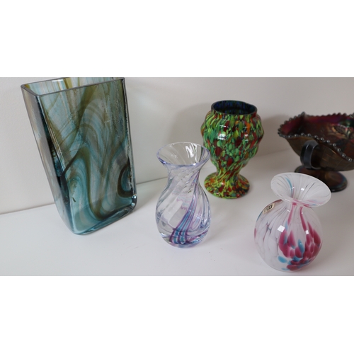 399 - Collection of Studio Art Glass vases