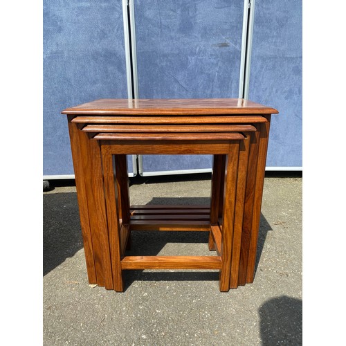 444 - Mid Century Teak Parker knoll entertainment cabinet, TV Stand and nest of tables