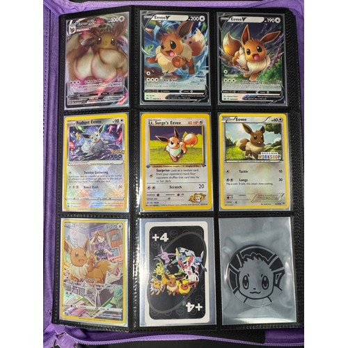 119C - Pokemon Album containing Eevee & Evolvements - contains Holo cards from last 20 years including Foss... 