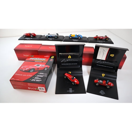 1 - 4 x Atlas Ferrari , Burago Ferrari 250 GTO Race and play Kit + 2 x Vitesse Ferrari Models