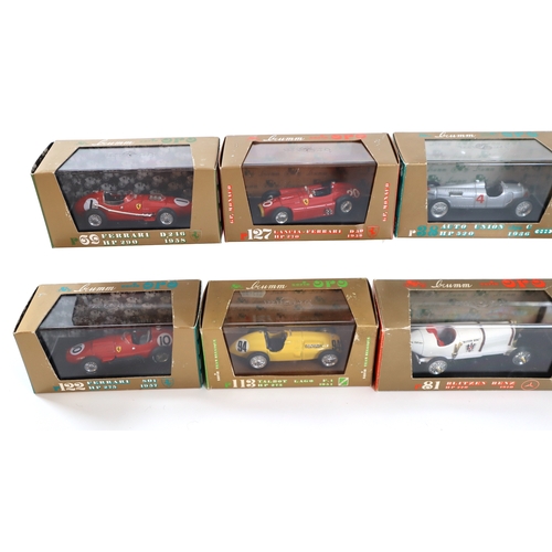 10 - Eight Brumm Serie Oro Model Cars Boxed - Ferrari D246, Lancia-Ferrari D50, Audi Auto Union, Ferrari ... 