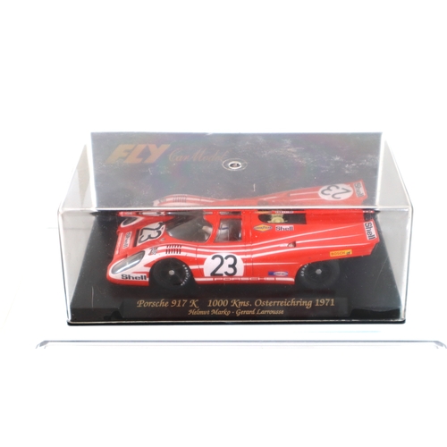 17 - Fly Car Model Porsche 917 K 1000kms Osterreichring 1971 + Spirit Ferrari 512 M Kyalami 1970 - model ... 