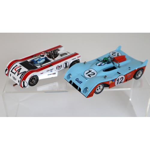 35 - 2 x Vanquish MG Lola T260 & Gulf Mirage Slot Car Racing Models 1:32 Scale