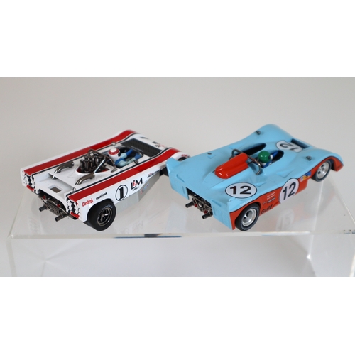 35 - 2 x Vanquish MG Lola T260 & Gulf Mirage Slot Car Racing Models 1:32 Scale