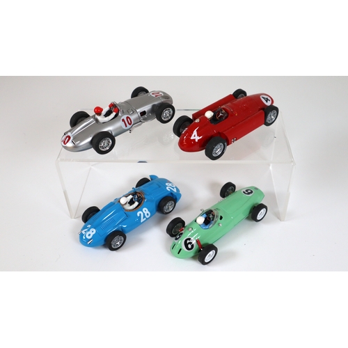 48 - 4 X Cartrix Bugatti 251, BRM P25, Mercedes W196,   Lancia Ferrari  Slot Car Racing Models  1:32 Scal... 