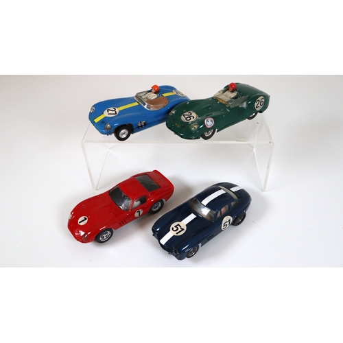 50 - Four Vintage Slot Car Model Racing Cars 1:32 Scale