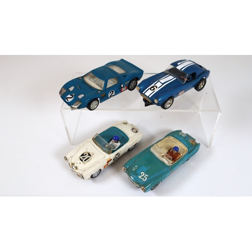 51 - Four Vintage Slot Car Model Racing Cars 1:32 Scale including Scalextric + others