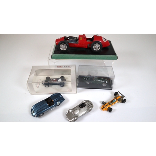 56 - Collection of Model Die Cast Racers including Danbury Mint pewter 1957 Lister Jaguar