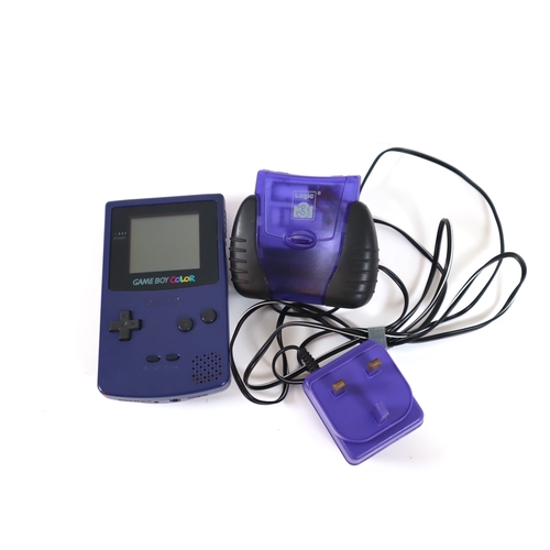 155 - Purple Nintendo Gameboy Colour with Power Pack