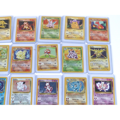 201 - Pokemon TCG - Part Complete Base Set from the Wizard of the Coast Era 1999 + 2 Black Star Promos, 11... 