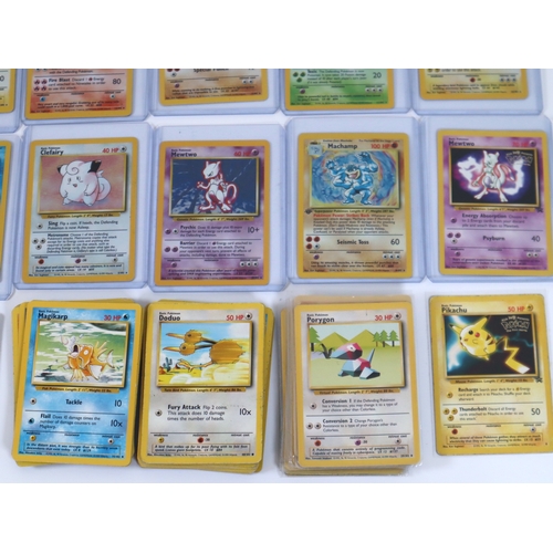 201 - Pokemon TCG - Part Complete Base Set from the Wizard of the Coast Era 1999 + 2 Black Star Promos, 11... 