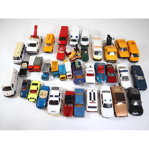 63 - Collection of loose Dinky, Corgi, Matchbox Die Cast Model Cars - 1:32 - 1:64 Scale