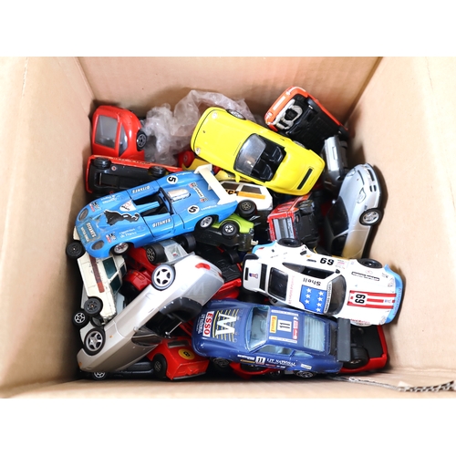 64 - Box of loose Dinky, Corgi, Matchbox Die Cast Model Cars - 1:32 - 1:64 Scale