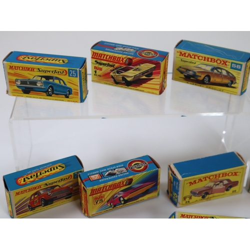 68 - 16 x 1980's Boxed Matchbox Superfast Die Cast Models