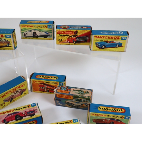 68 - 16 x 1980's Boxed Matchbox Superfast Die Cast Models