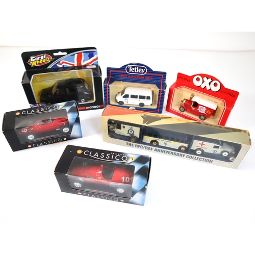 77 - Collection of boxed Corgi, Lledo + other model cars and commercial vehicles