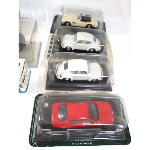 81 - Collection of cased die-cast models Corgi, Saico, Dinky, Cararama, Schuco + others Land Rovers, Clas... 