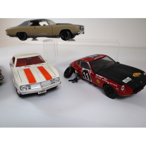 83 - 4 x Die-cast metal 1:18 scale Ertl Chevrolet Bel-Air, Racing Champions 1970 Monte Carlo SS 454, Kyos... 