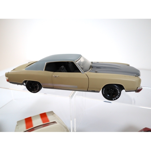 83 - 4 x Die-cast metal 1:18 scale Ertl Chevrolet Bel-Air, Racing Champions 1970 Monte Carlo SS 454, Kyos... 