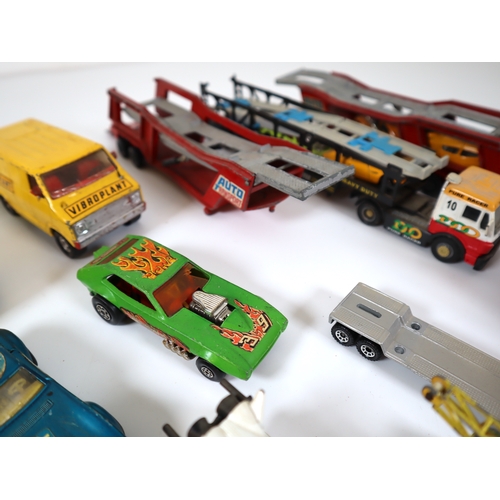 88 - Collection of Loose Corgi, Dinky & Matchbox Die-cast metal model transportation / commercial vehicle... 