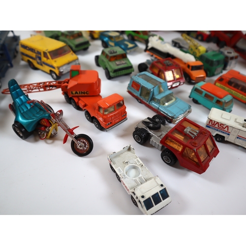 88 - Collection of Loose Corgi, Dinky & Matchbox Die-cast metal model transportation / commercial vehicle... 