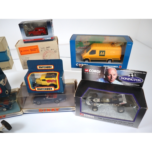 93 - Boxed Corgi The Donington Collection Ford Cosworth V8 John Surtees, Dinky MG & Mercedes, Matchbox + ... 