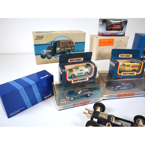 93 - Boxed Corgi The Donington Collection Ford Cosworth V8 John Surtees, Dinky MG & Mercedes, Matchbox + ... 