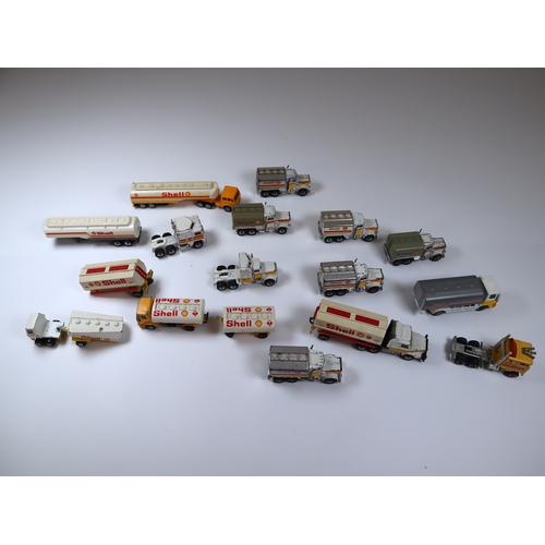 96 - Collection of Loose Die-Cast Metal Corgi, Matchbox + other Shell Branded Commercial Vehicles