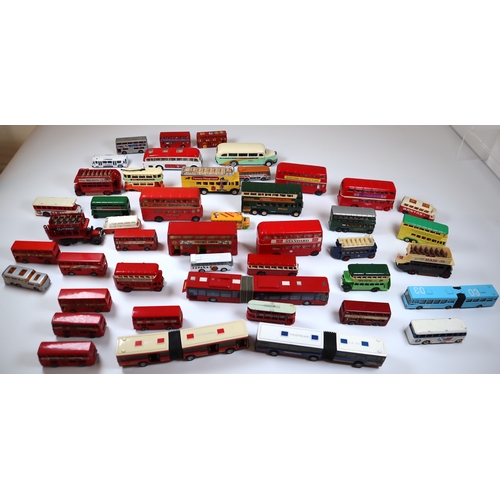 97 - Collection of Loose Die-Cast Metal Corgi, Matchbox + other Route Master Buses, Coaches