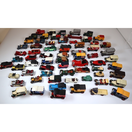 98 - Collection of Loose Die-Cast Metal Corgi, Matchbox,  Lledo + other classic cars / commercial vans