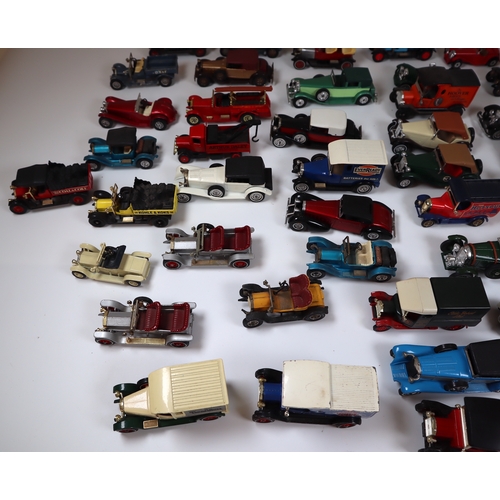 98 - Collection of Loose Die-Cast Metal Corgi, Matchbox,  Lledo + other classic cars / commercial vans