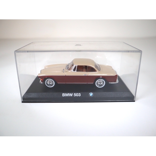 104 - Schuco & Minichamps cased BMW 1:32 Die-Cast models BMW 503, M Roadster, M 635 CSi, 315/1