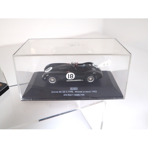 105 - Cased 1:32 Scale Jaguar E Type, XK120 C Type Winner LeMans 1953, XK120 C Type Die-Cast Model Racers