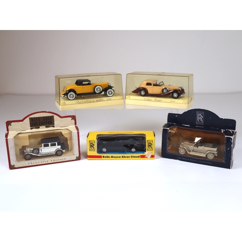 109 - Rolls Royce, Duesenbery Spider, Delage Coupe - Die-cast Metal classic car models 1:32 Scale boxed