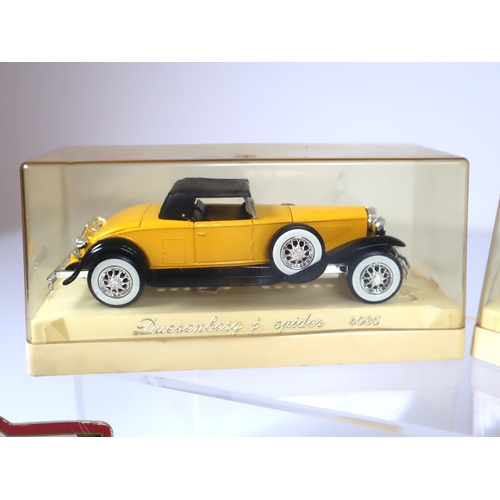 109 - Rolls Royce, Duesenbery Spider, Delage Coupe - Die-cast Metal classic car models 1:32 Scale boxed