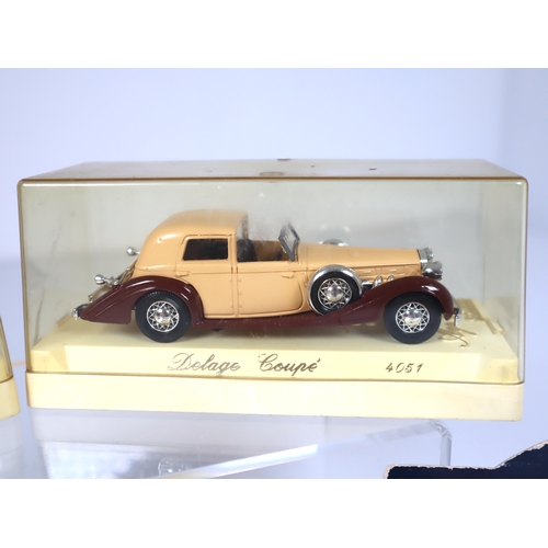 109 - Rolls Royce, Duesenbery Spider, Delage Coupe - Die-cast Metal classic car models 1:32 Scale boxed