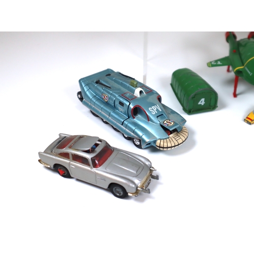 110 - Collection of Corgi Thunderbird, Captain Scarlet and James Bond Die Cast Models - SPV, Thunderbird 2... 