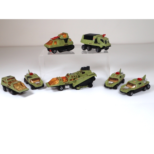 111 - Collection of Matchbox Adventure 2000 Vehicles - K-2001 RAIDER COMMAND, K-2002 FLIGHT HUNTER, K-2003... 