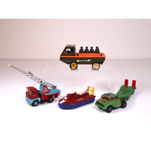 115 - Tri-ang Army Troop Truck, Dinky SRNG Hovercraft, Matchbox Battlekings Tank Transporter, CORGI MAJOR ... 